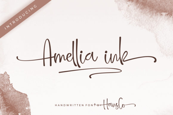 Amellia Ink: A Handwritten Font for Small Business Branding