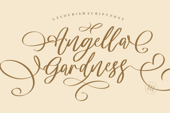 Angella Gardness: A Refined Script Font for Digital Design