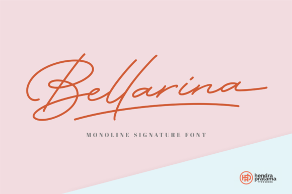 Bellarina: A Monoline Signature Font for Elegant Branding