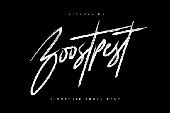Boostpest Font: A Brush Typeface for Editorial Design