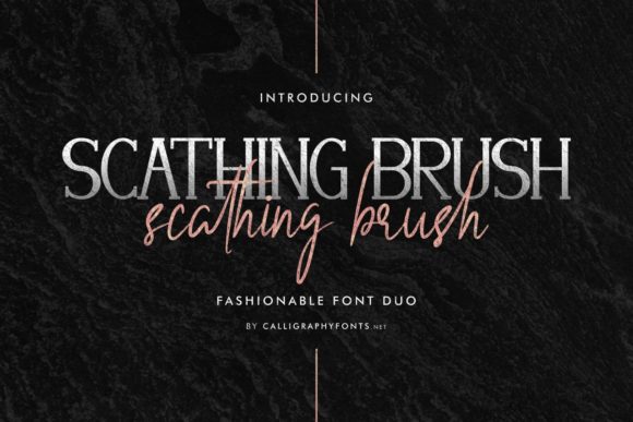 Scathing Brush: A Duo Font That Adds Character to Digital Layouts